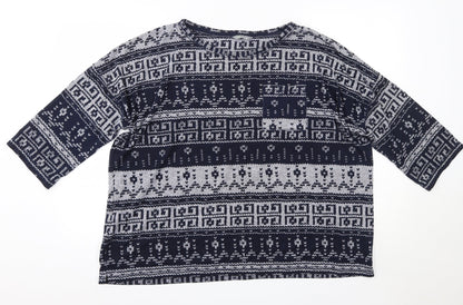 Womens UK Size 20 M&S Blue Pullover Jumper