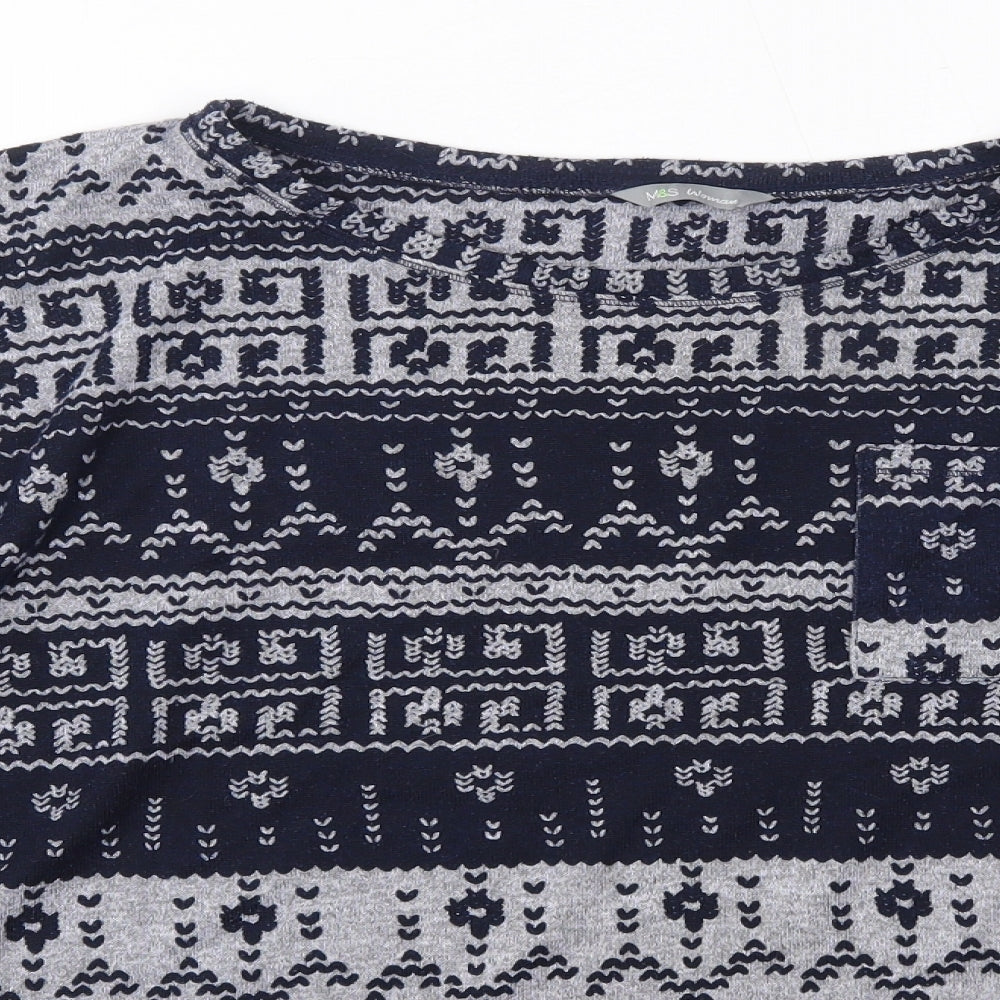 Womens UK Size 20 M&S Blue Pullover Jumper