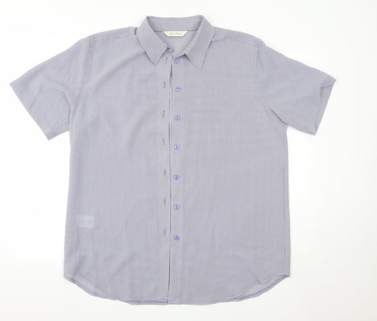 Womens UK Size 18 Joie de Vivre Blue Basic Button-Up