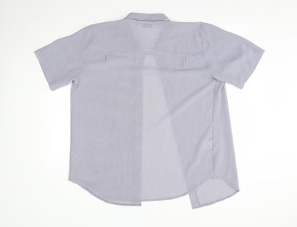 Womens UK Size 18 Joie de Vivre Blue Basic Button-Up