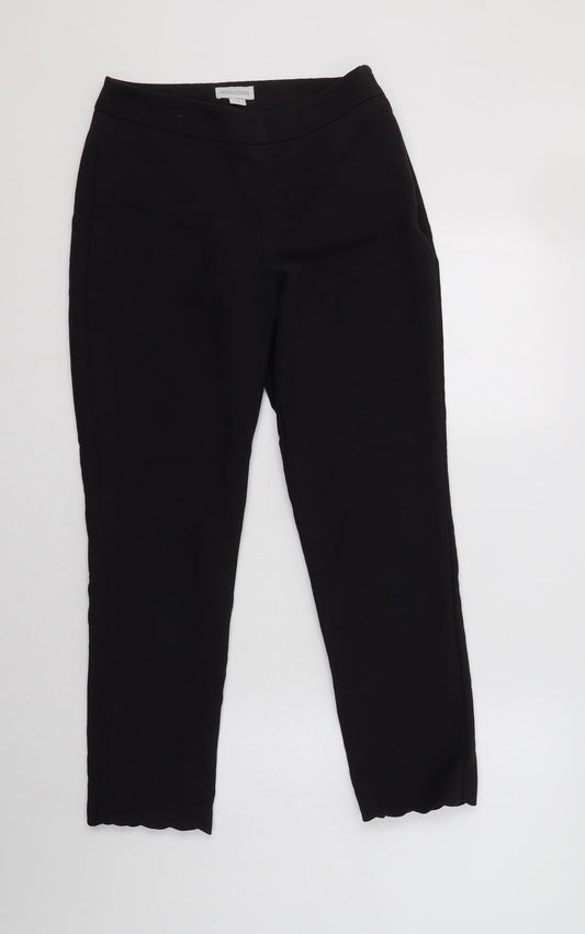 Monsoon Womens Black  Cotton Dress Pants Trousers Size 8 L27 in Regular Zip
