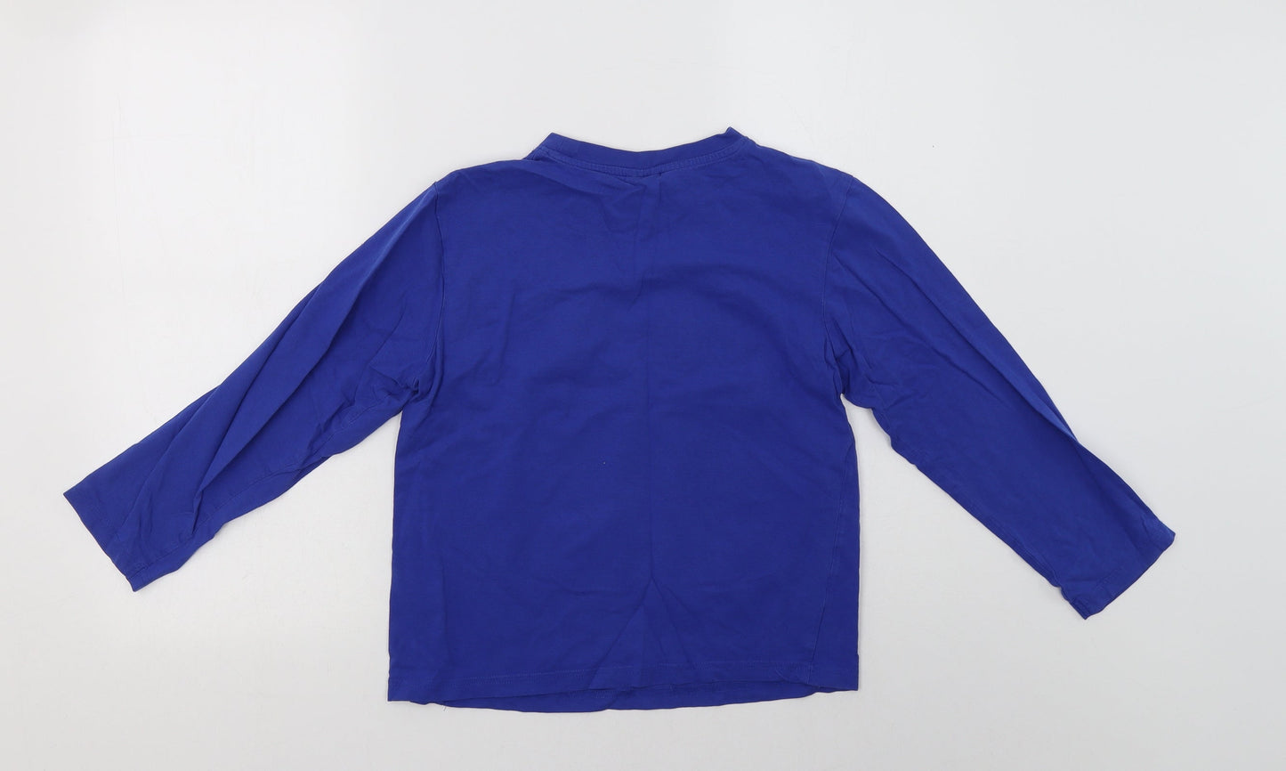 Fashion UK Girls Blue  Cotton Basic T-Shirt Size 11-12 Years Crew Neck  - Angry Birds