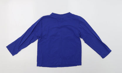 Fashion UK Girls Blue  Cotton Basic T-Shirt Size 11-12 Years Crew Neck  - Angry Birds