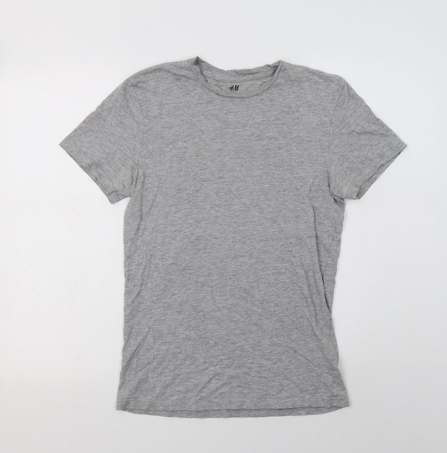 Womens UK Size XS H&M Grey Basic T-Shirt