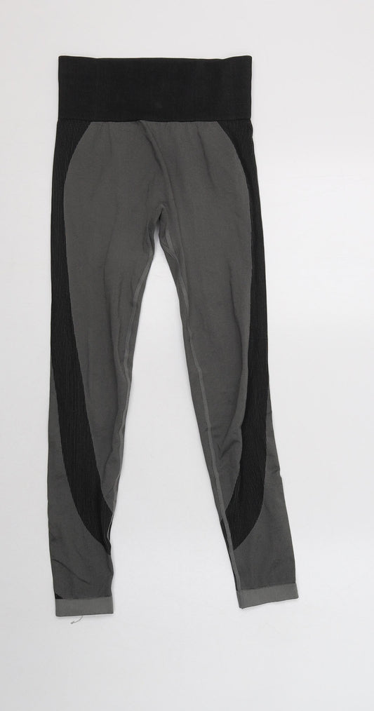 Soul & Courage Womens Grey  Nylon Compression Leggings Size S L26 in Regular