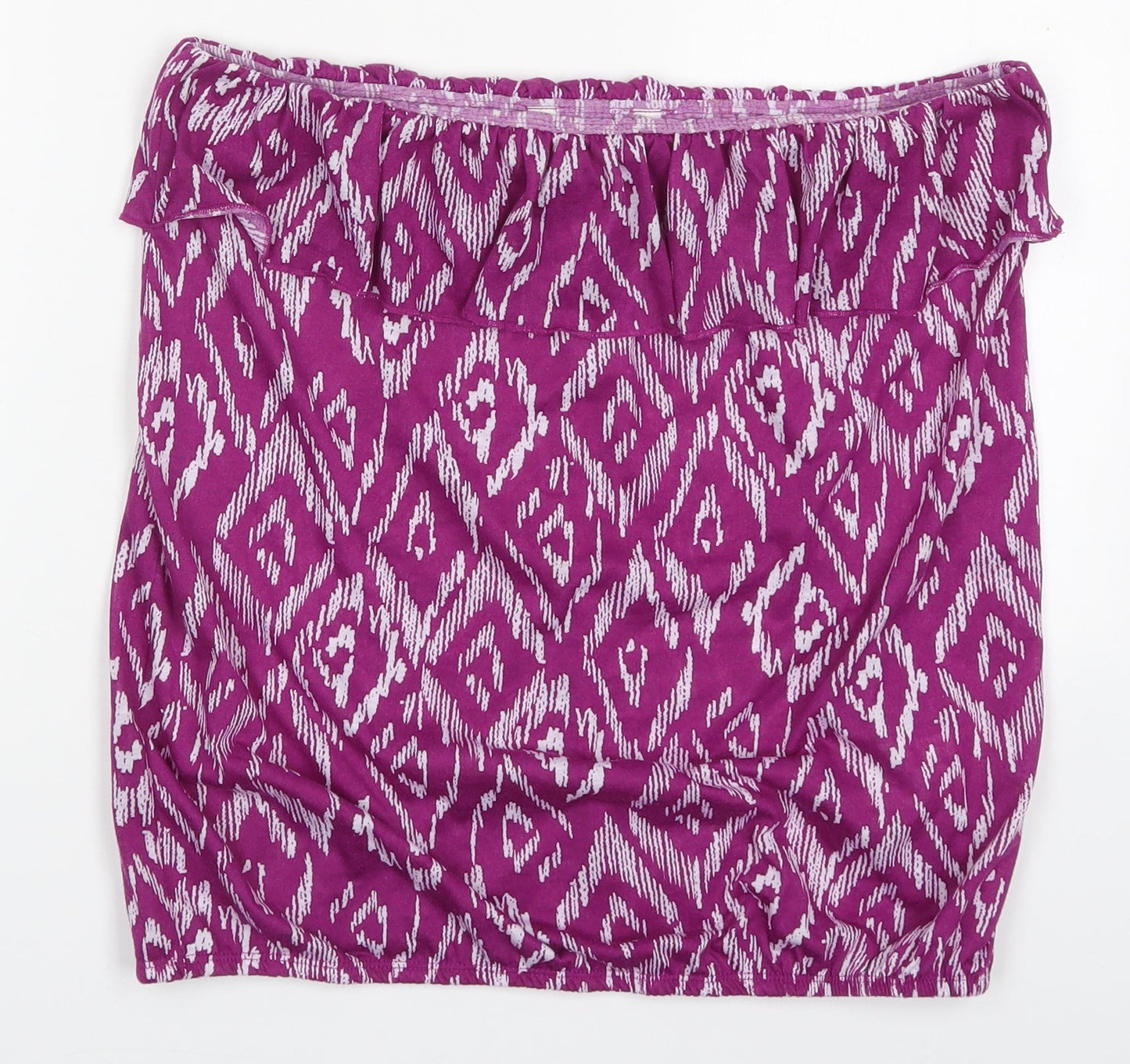 Womens UK Size M Peacocks Purple Basic Tank