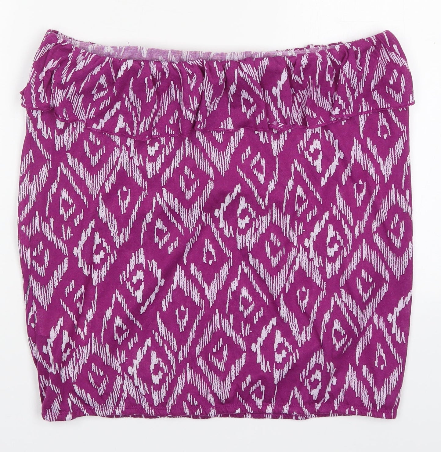 Womens UK Size M Peacocks Purple Basic Tank