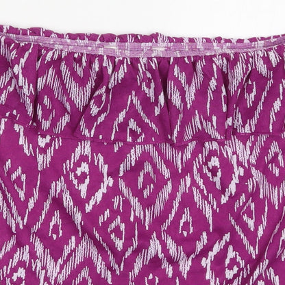 Womens UK Size M Peacocks Purple Basic Tank