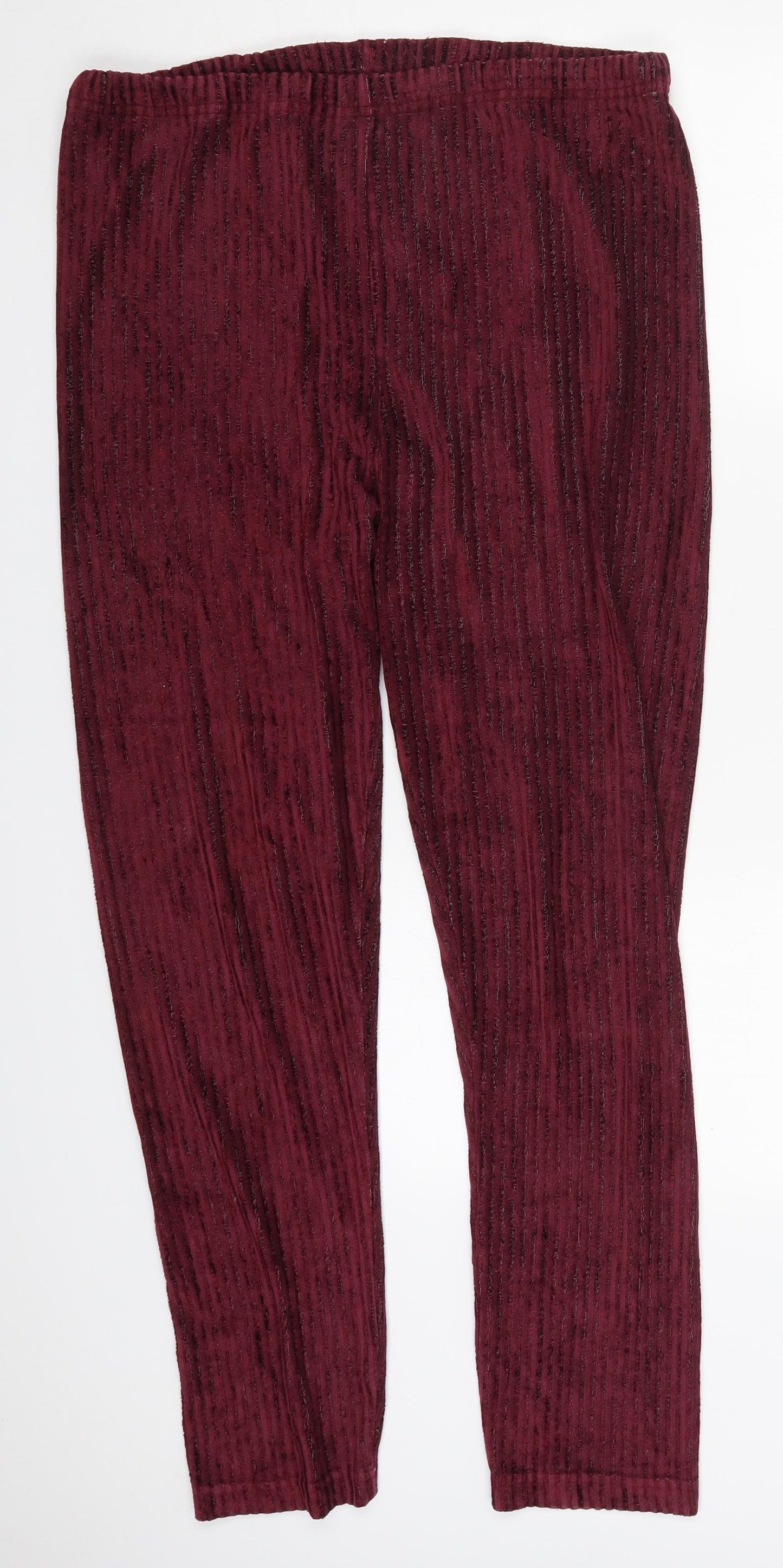 Kaleidoscope Womens Red  Viscose Trousers  Size 16 L28 in Regular