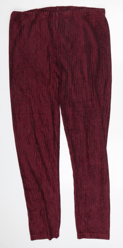 Kaleidoscope Womens Red  Viscose Trousers  Size 16 L28 in Regular