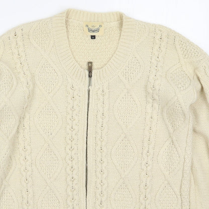 Womens UK Size 6 River Island Beige Full Zip Jumper