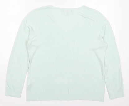 Womens UK Size 14 Atmosphere Green Pullover Jumper