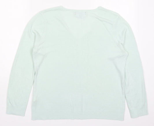 Womens UK Size 14 Atmosphere Green Pullover Jumper