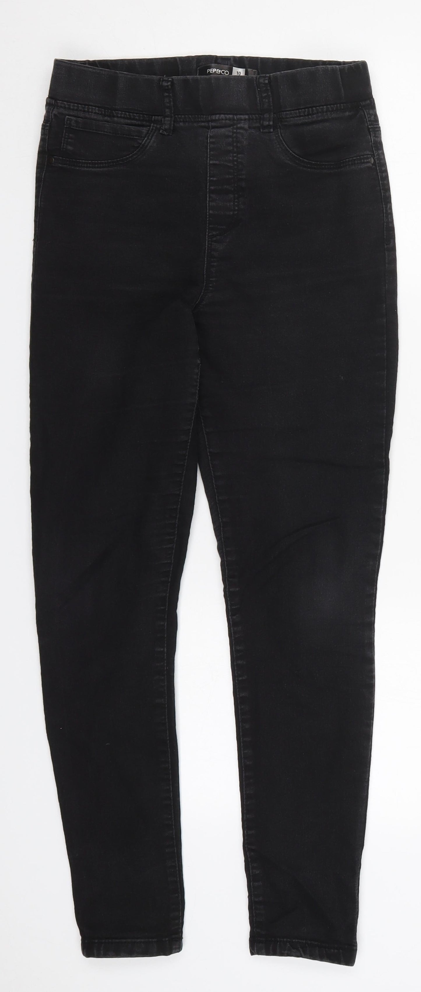 Pep&Co Womens Black  Cotton Jegging Jeans Size 10 L28 in Regular
