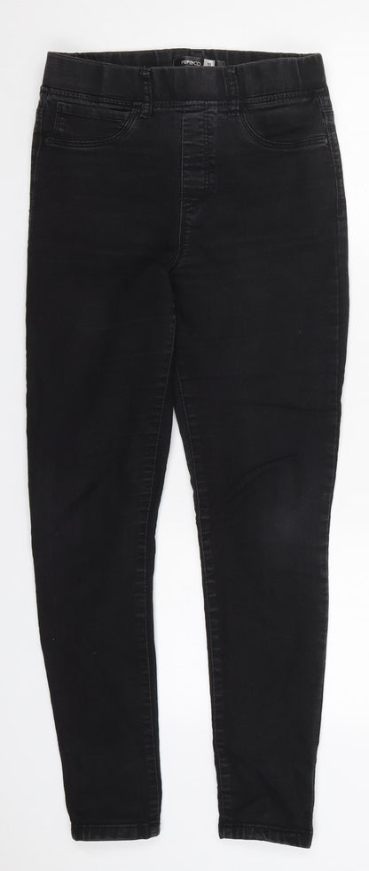 Pep&Co Womens Black  Cotton Jegging Jeans Size 10 L28 in Regular