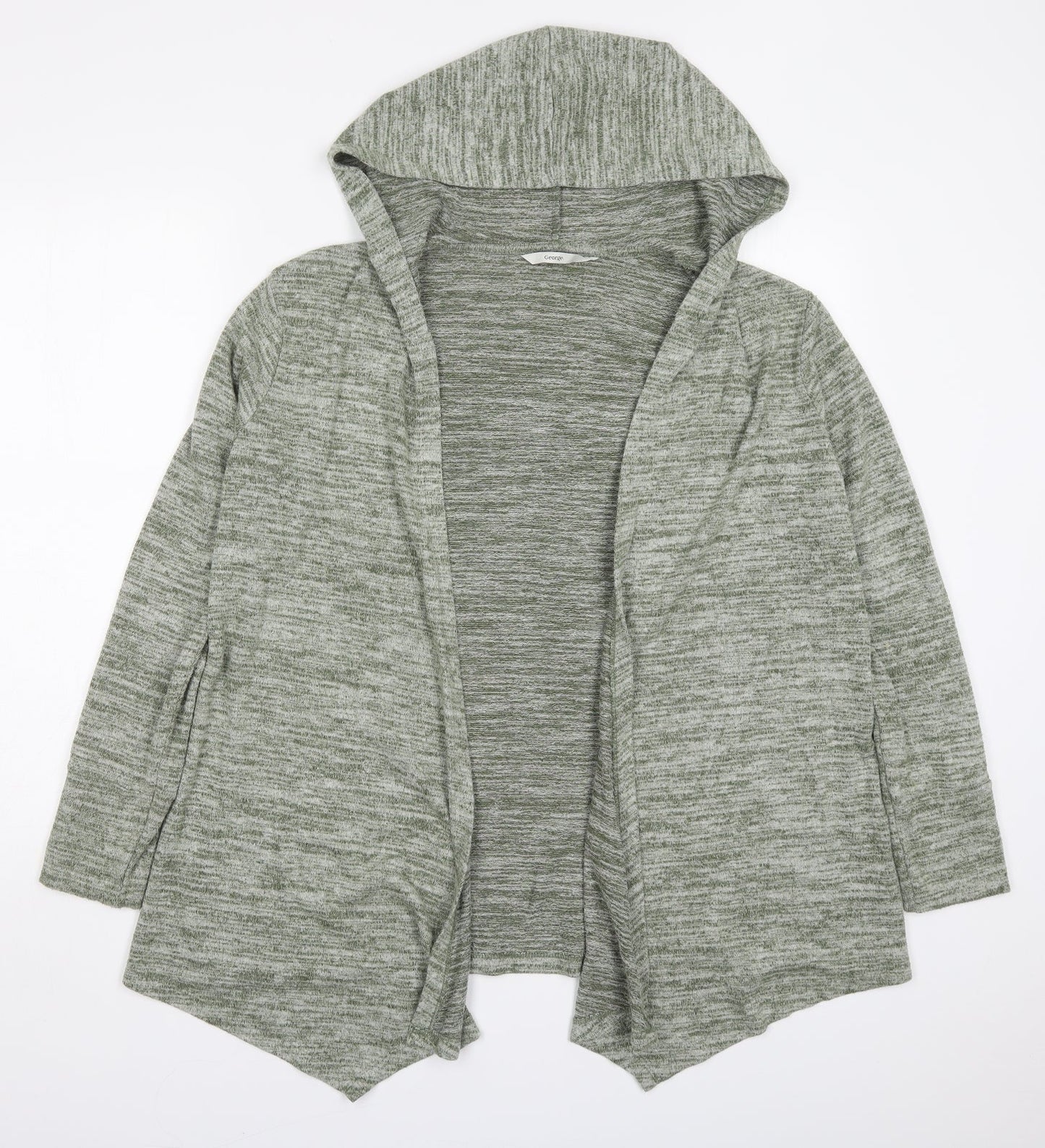 George Womens Green High Neck  Polyester Cardigan Jumper Size 8