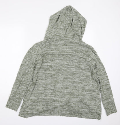 George Womens Green High Neck  Polyester Cardigan Jumper Size 8