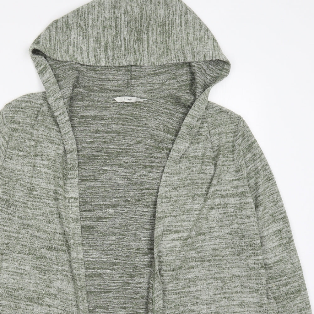 George Womens Green High Neck  Polyester Cardigan Jumper Size 8