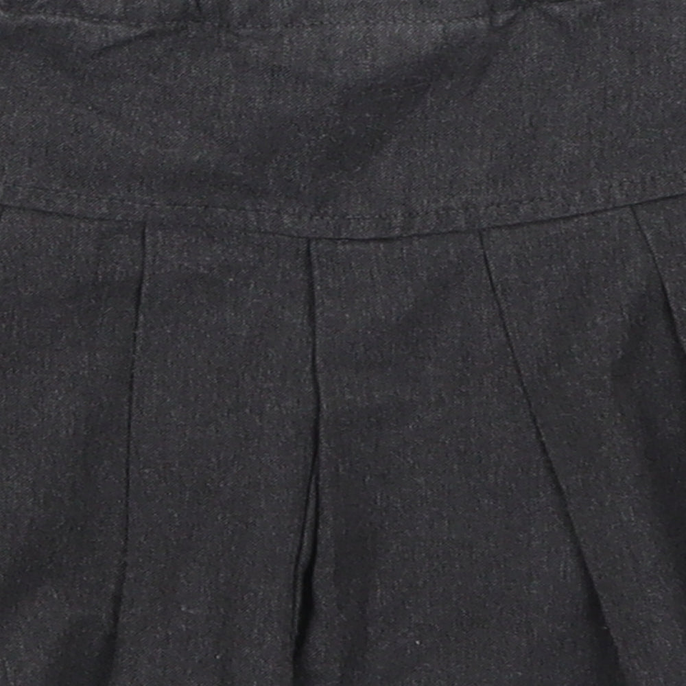 Brand and care label for Next girls’ grey polyester pleated skirt, size 3, years regular zip