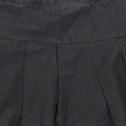 Brand and care label for Next girls’ grey polyester pleated skirt, size 3, years regular zip