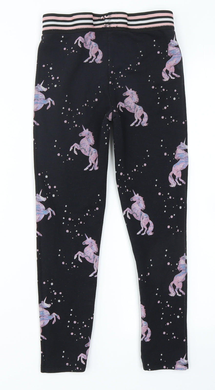 TU Girls Black Spotted Cotton Jegging Trousers Size 9 Months  Regular  - Unicorn