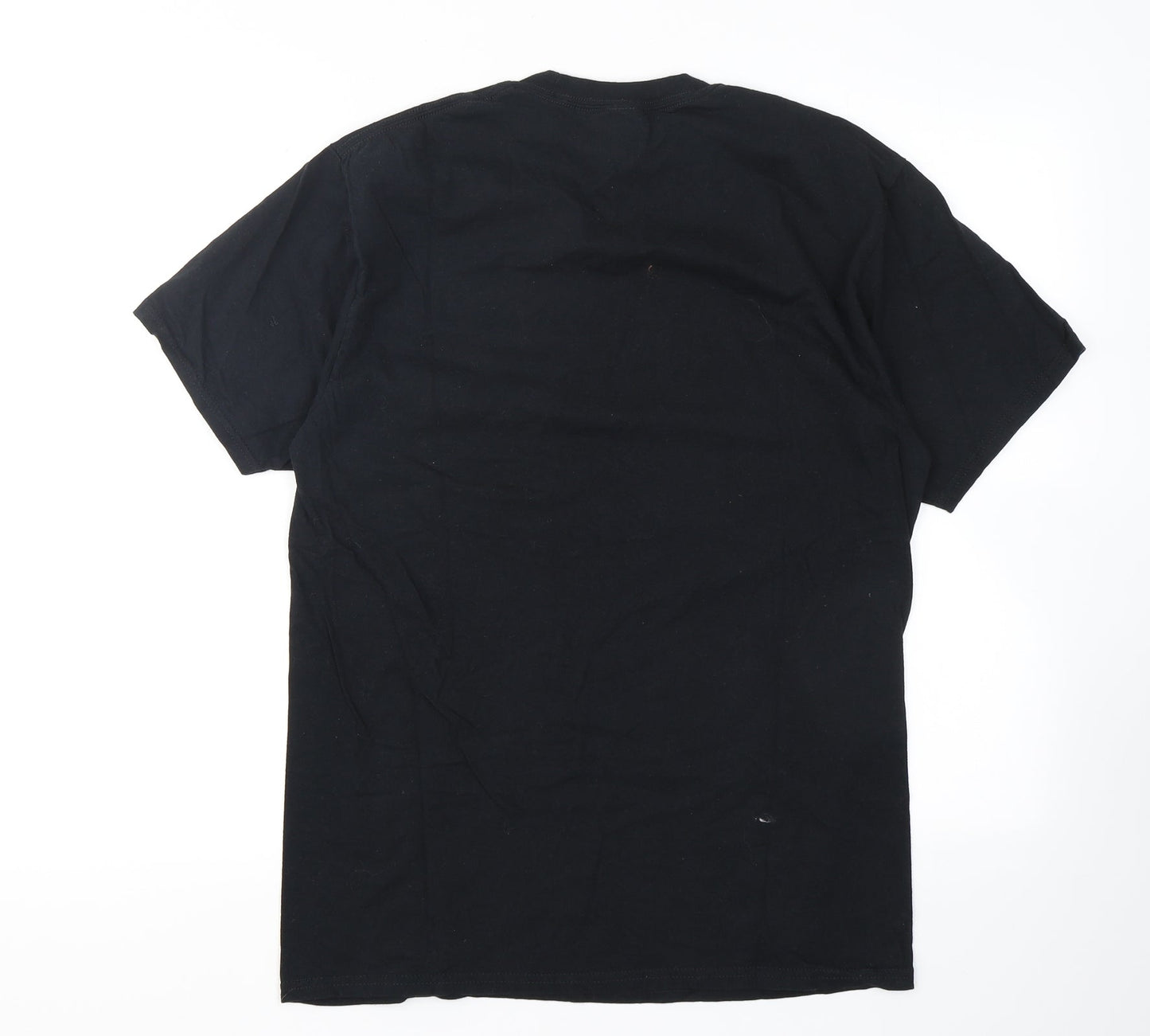 Port Company Womens Black  Cotton Basic T-Shirt Size M Crew Neck - Love Yourself