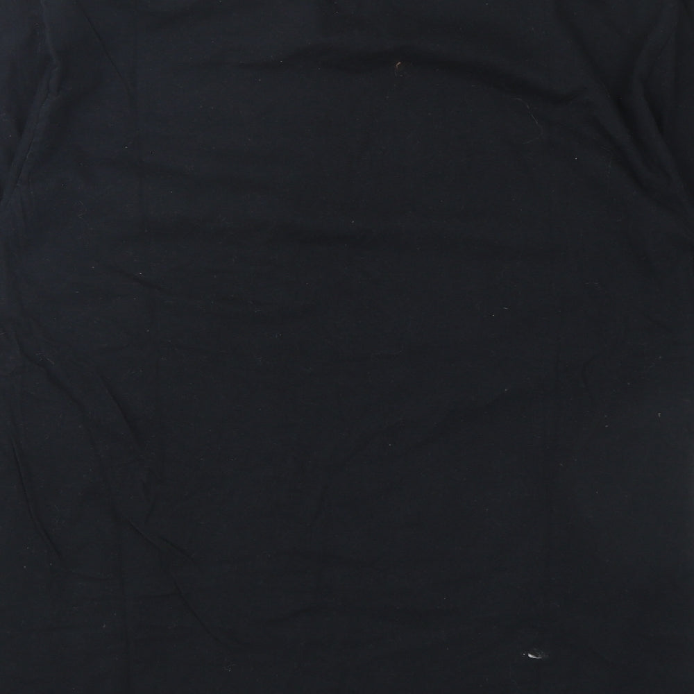 Port Company Womens Black  Cotton Basic T-Shirt Size M Crew Neck - Love Yourself
