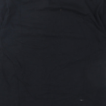 Port Company Womens Black  Cotton Basic T-Shirt Size M Crew Neck - Love Yourself