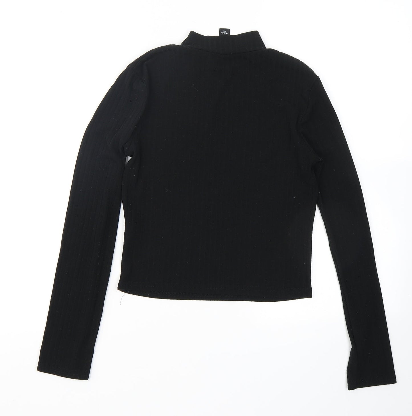 915 Generation Girls Black  Polyester Cropped T-Shirt Size 12-13 Years Crew Neck