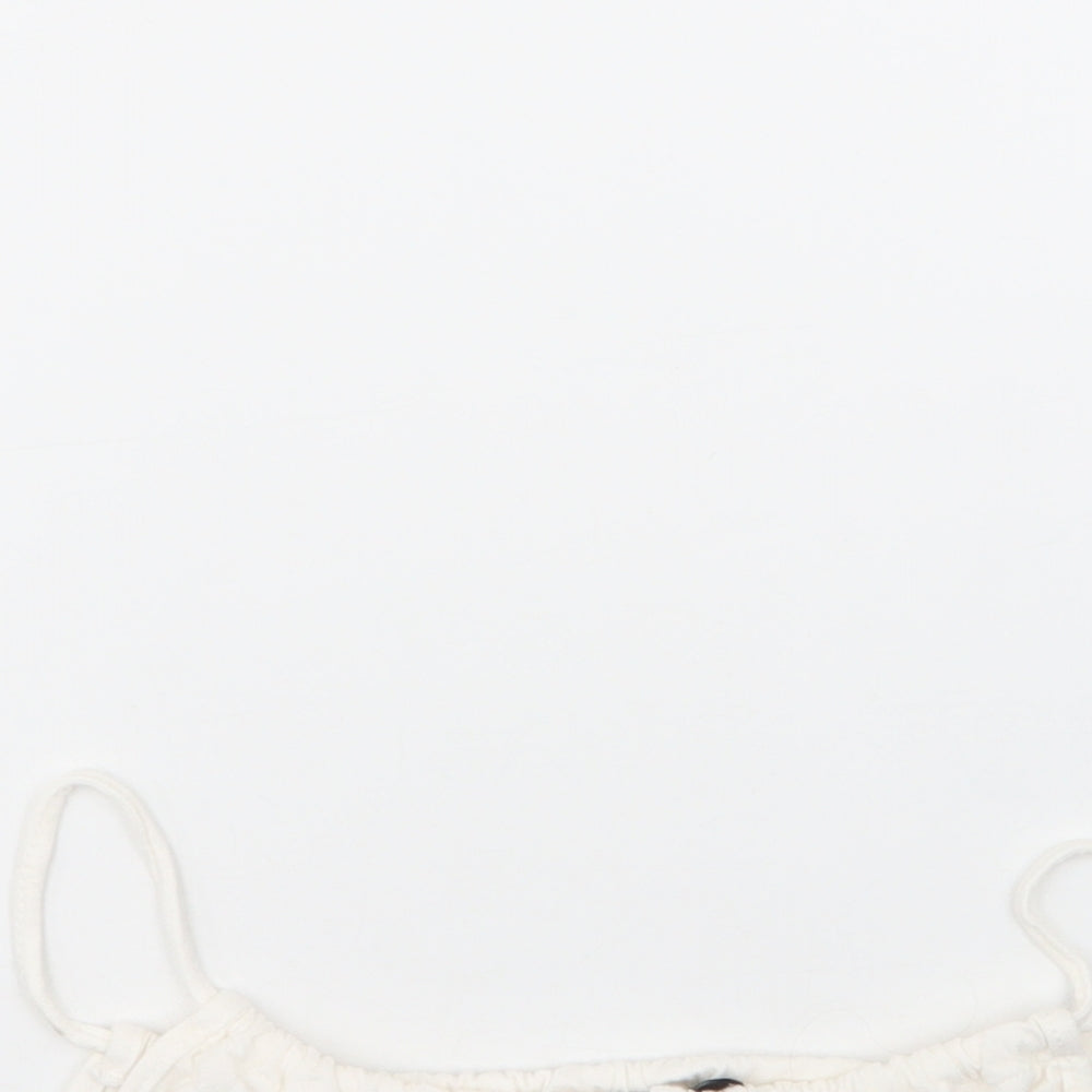 Nasty Gal Womens White  Polyester Basic Tank Size 6 Round Neck