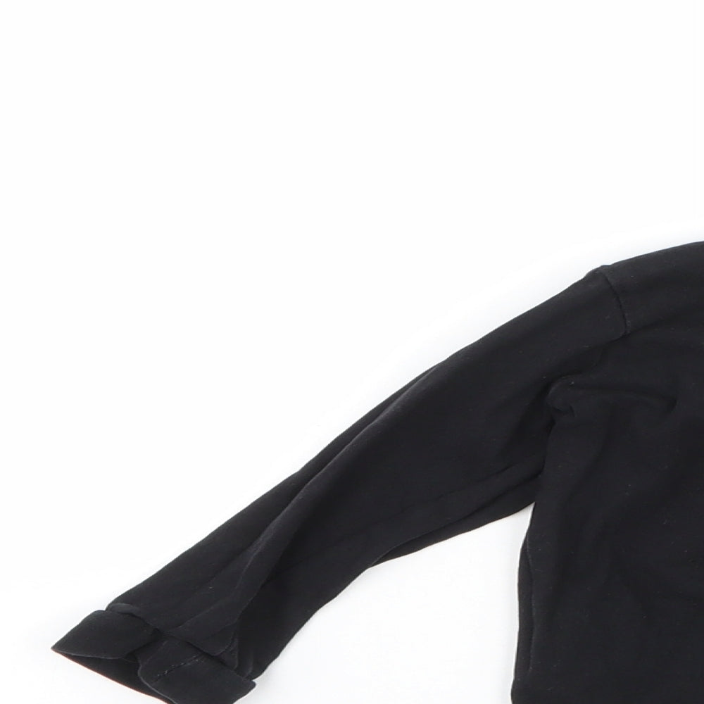 H&M Baby Black Geometric 100% Polyester Basic T-Shirt Size 12-18 Months Round Neck