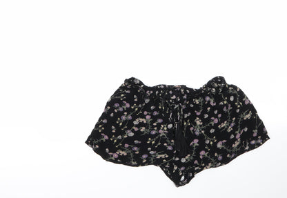 Faith Womens Multicoloured Floral Wool Cut-Off Shorts Size M L4 in Regular
