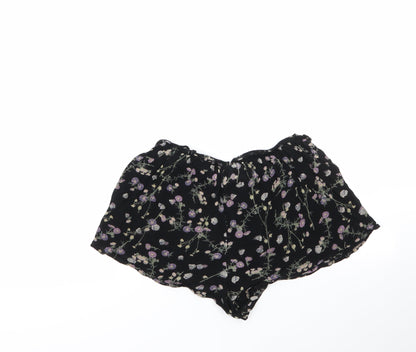 Faith Womens Multicoloured Floral Wool Cut-Off Shorts Size M L4 in Regular
