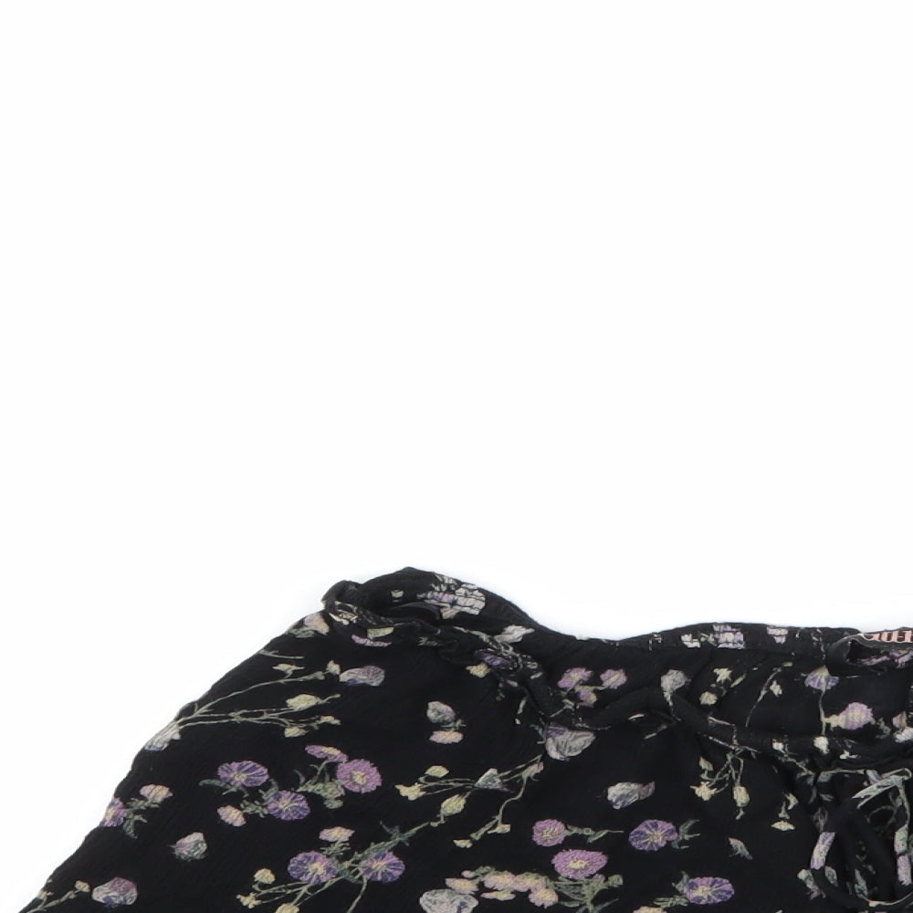 Faith Womens Multicoloured Floral Wool Cut-Off Shorts Size M L4 in Regular