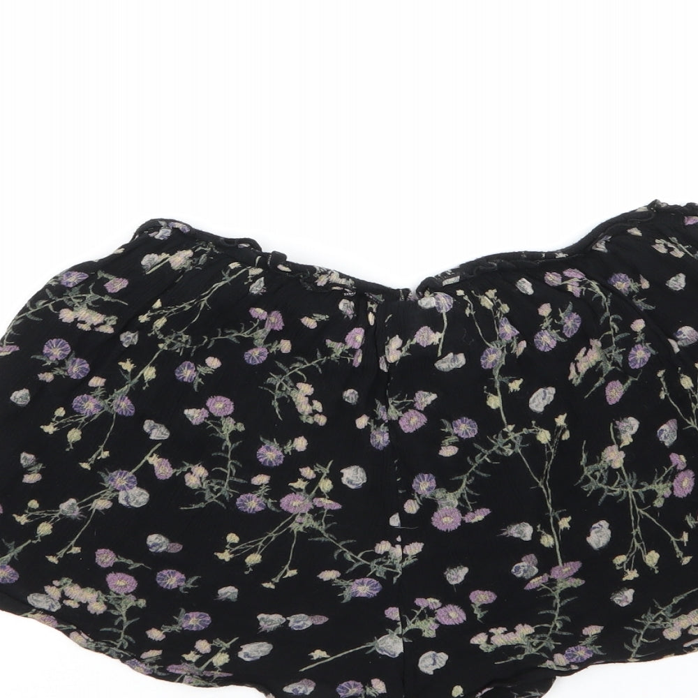 Faith Womens Multicoloured Floral Wool Cut-Off Shorts Size M L4 in Regular