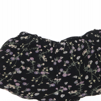 Faith Womens Multicoloured Floral Wool Cut-Off Shorts Size M L4 in Regular