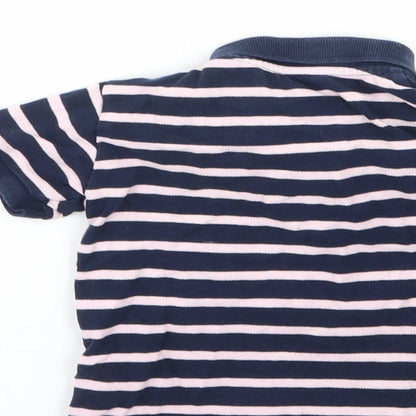 Brand and care label for Next Baby Multicoloured Striped 100% Cotton Basic Polo, size 12-18, Months Collared