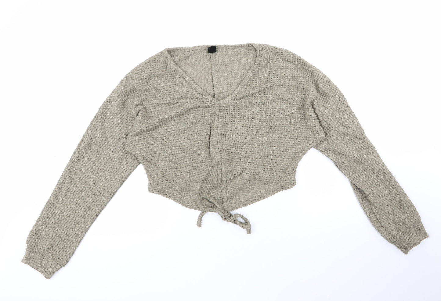 SheIn Womens Green Round Neck  Polyester Pullover Jumper Size M