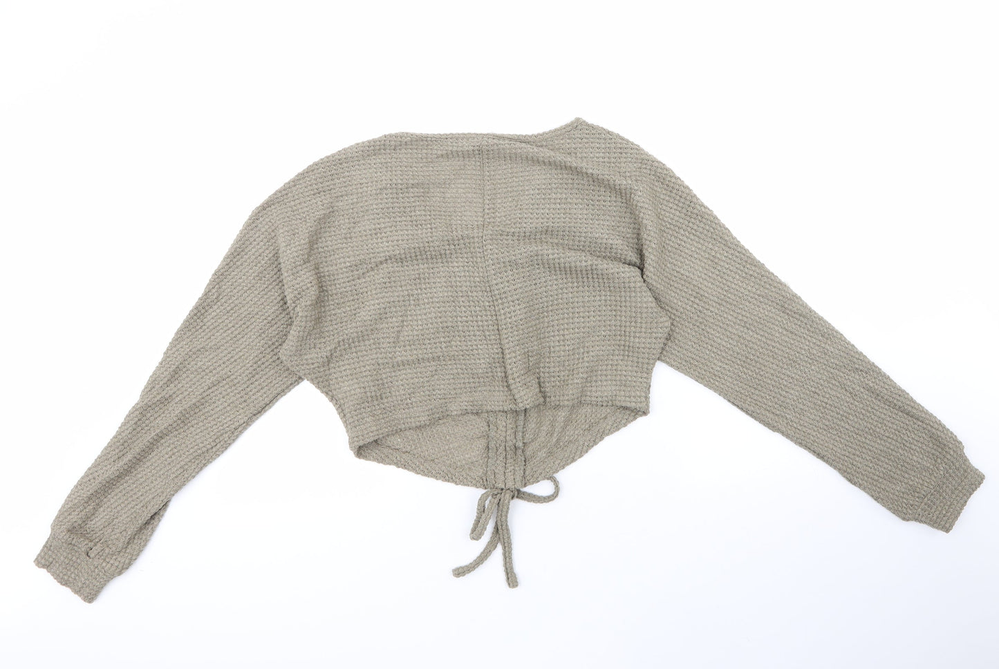 SheIn Womens Green Round Neck  Polyester Pullover Jumper Size M