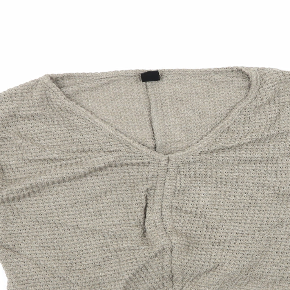 SheIn Womens Green Round Neck  Polyester Pullover Jumper Size M