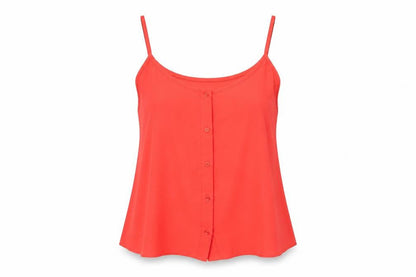Womens UK Size 10 Topshop Orange Basic Blouse
