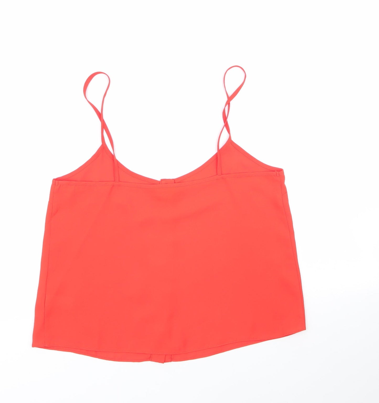 Womens UK Size 10 Topshop Orange Basic Blouse