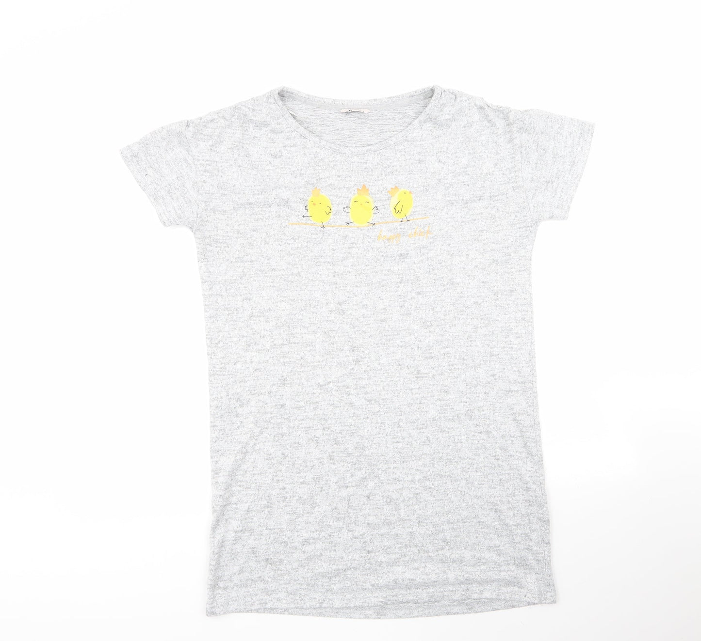 TU Womens Grey Geometric Polyester Jumper Dress  Size 12  Round Neck