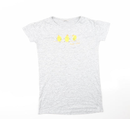 TU Womens Grey Geometric Polyester Jumper Dress  Size 12  Round Neck