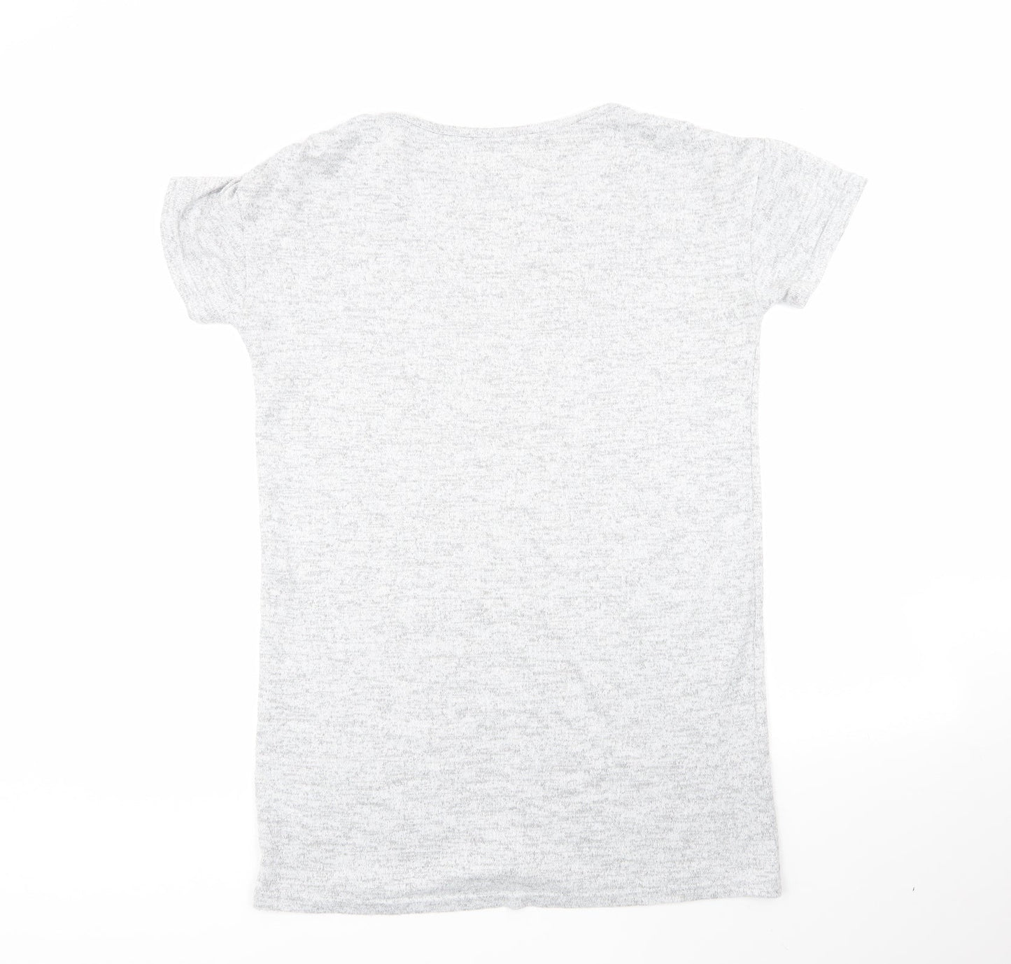 TU Womens Grey Geometric Polyester Jumper Dress  Size 12  Round Neck