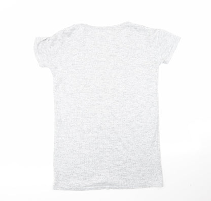 TU Womens Grey Geometric Polyester Jumper Dress  Size 12  Round Neck