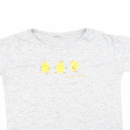 TU Womens Grey Geometric Polyester Jumper Dress  Size 12  Round Neck