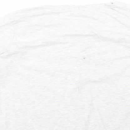 pretty Womens Grey Geometric Cotton Top Pyjama Top    - CHRISMTAS