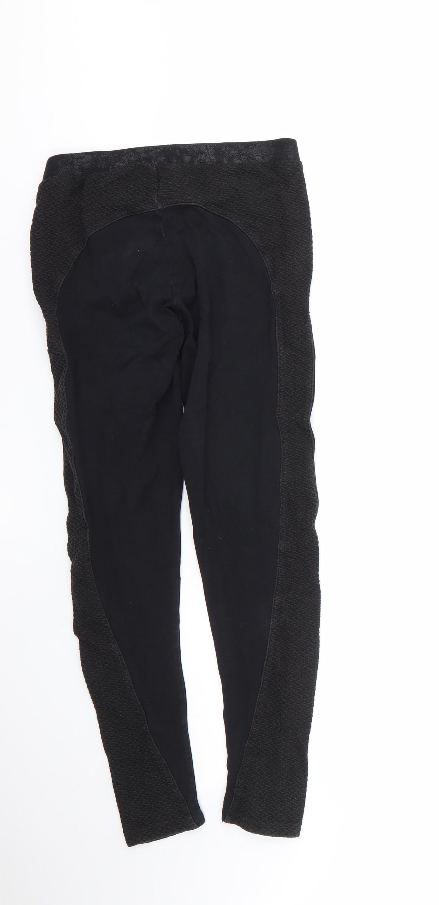 imited Womens Black  Cotton Cropped Leggings Size 12 L24 in