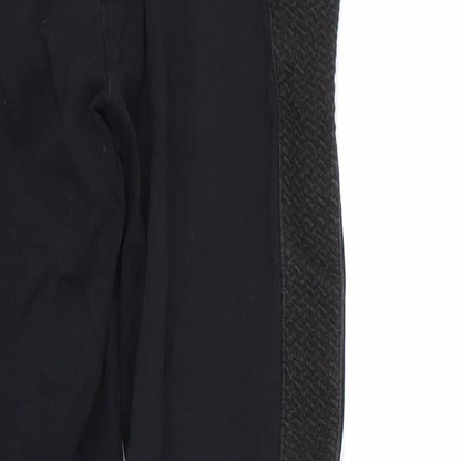 imited Womens Black  Cotton Cropped Leggings Size 12 L24 in